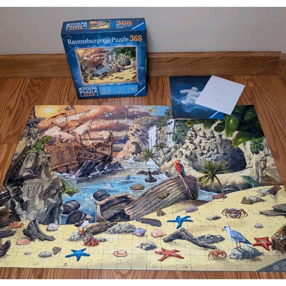 EUC Ravensburger ESCAPE KIDS: Pirate’s Peril 368 Piece Jigsaw Puzzle COMPLETE